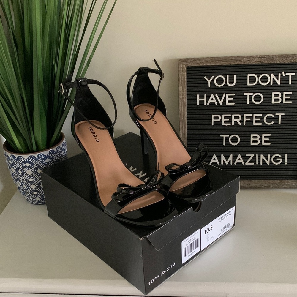 Torrid, Black Patent Stiletto Heels, New, Never Worn, size 10.5